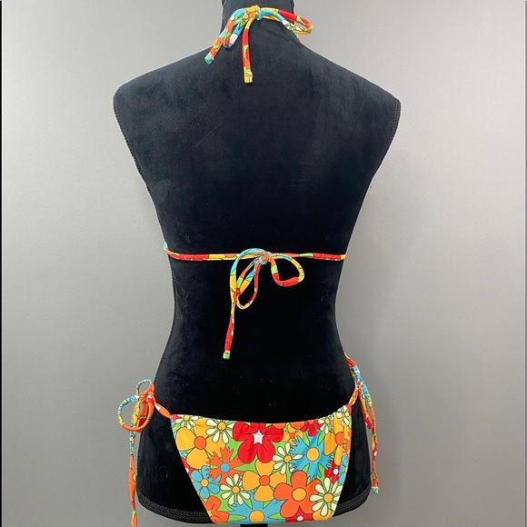 Floral Amazon Bikini with Matching Wrap Size L - Picture 3 of 3